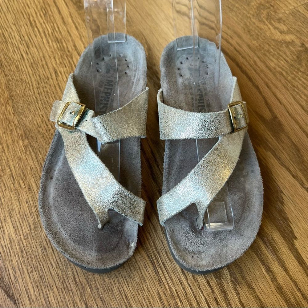 Mephisto Helen Gold Sandals Sz 35 - Picture 3 of 11